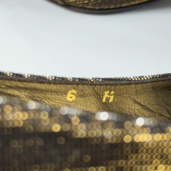 Stuart Weitzman Women's Size 6 Metallic Sparkle Fabric Bow Pump Kitten Heels - Picture 8 of 10